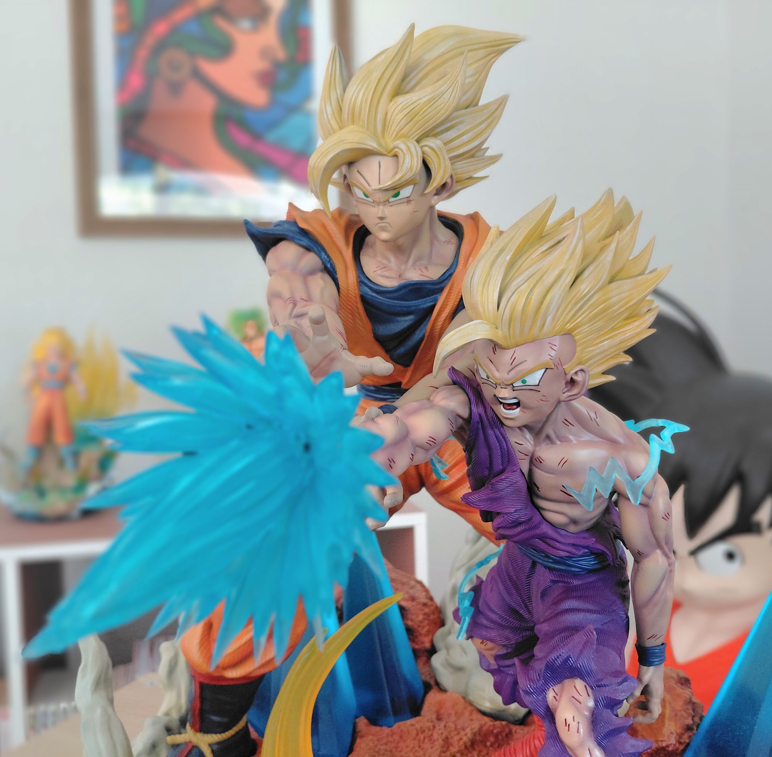 Statue Son Goku & Son Gohan – Dragon Ball Z (Échelle 1/4) en résine – Master Piece Collection