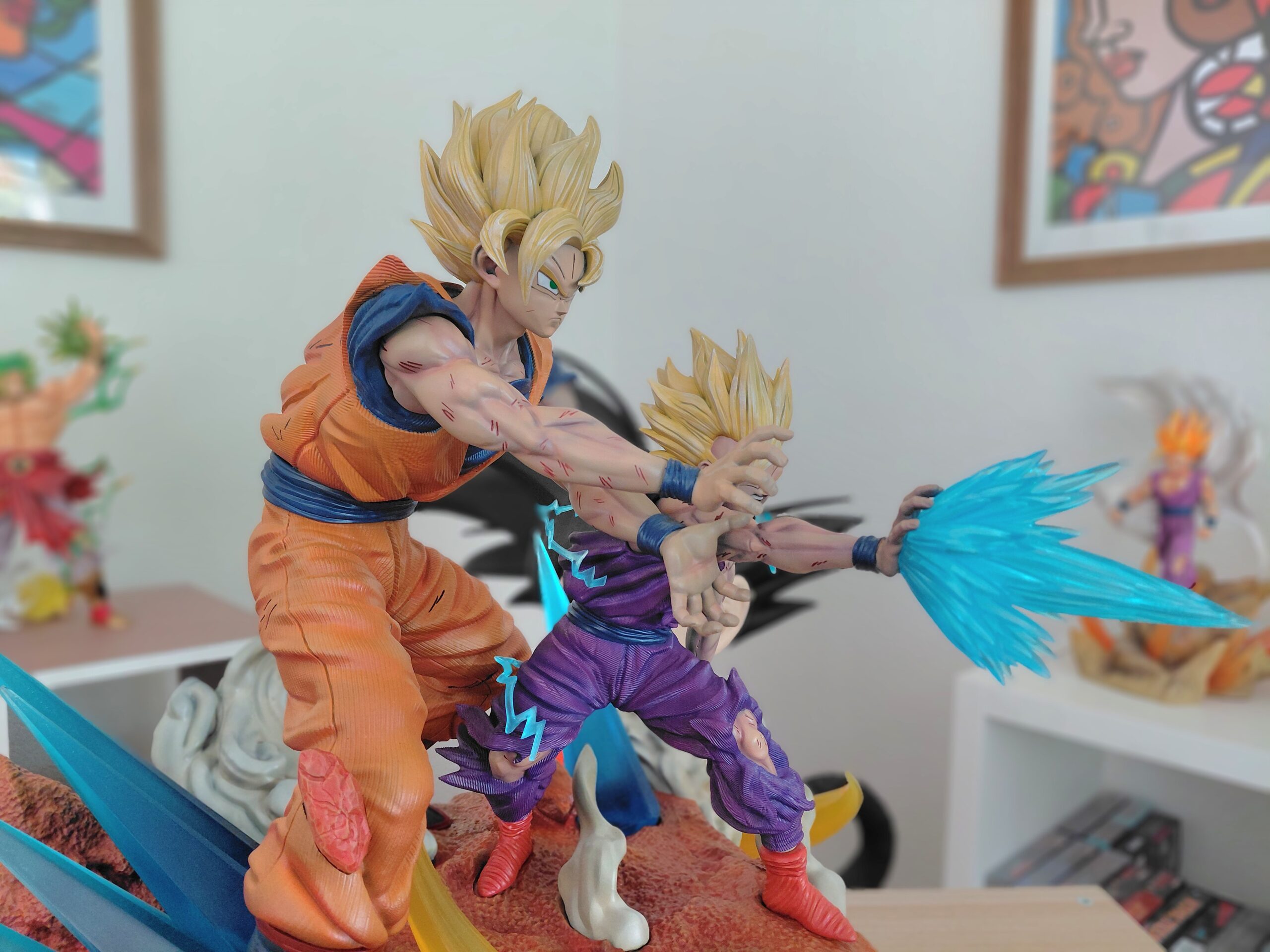 Statue Son Goku & Son Gohan – Dragon Ball Z (Échelle 1/4) en résine – Master Piece Collection