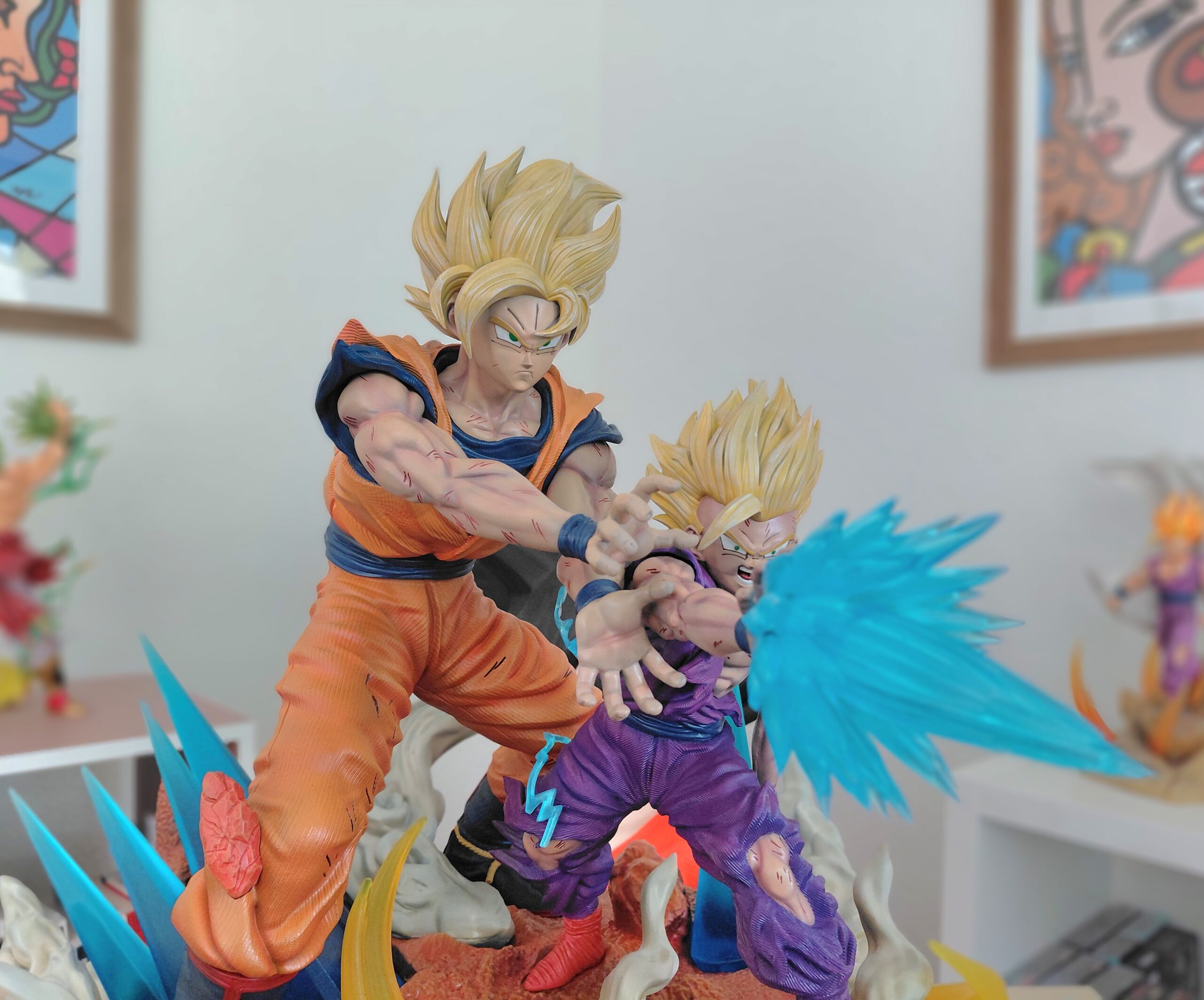 Statue Son Goku & Son Gohan – Dragon Ball Z (Échelle 1/4) en résine – Master Piece Collection