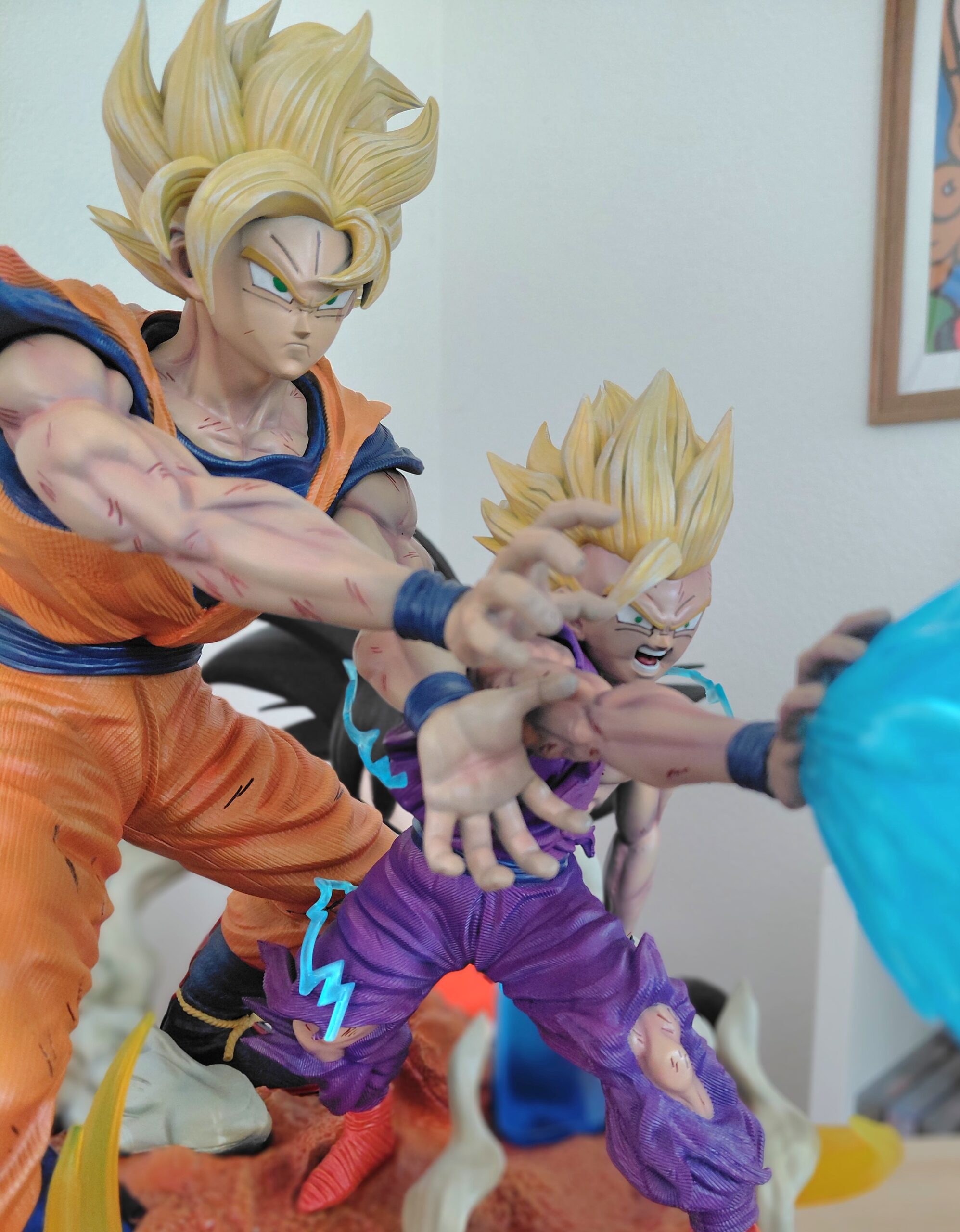 Statue Son Goku & Son Gohan – Dragon Ball Z (Échelle 1/4) en résine – Master Piece Collection
